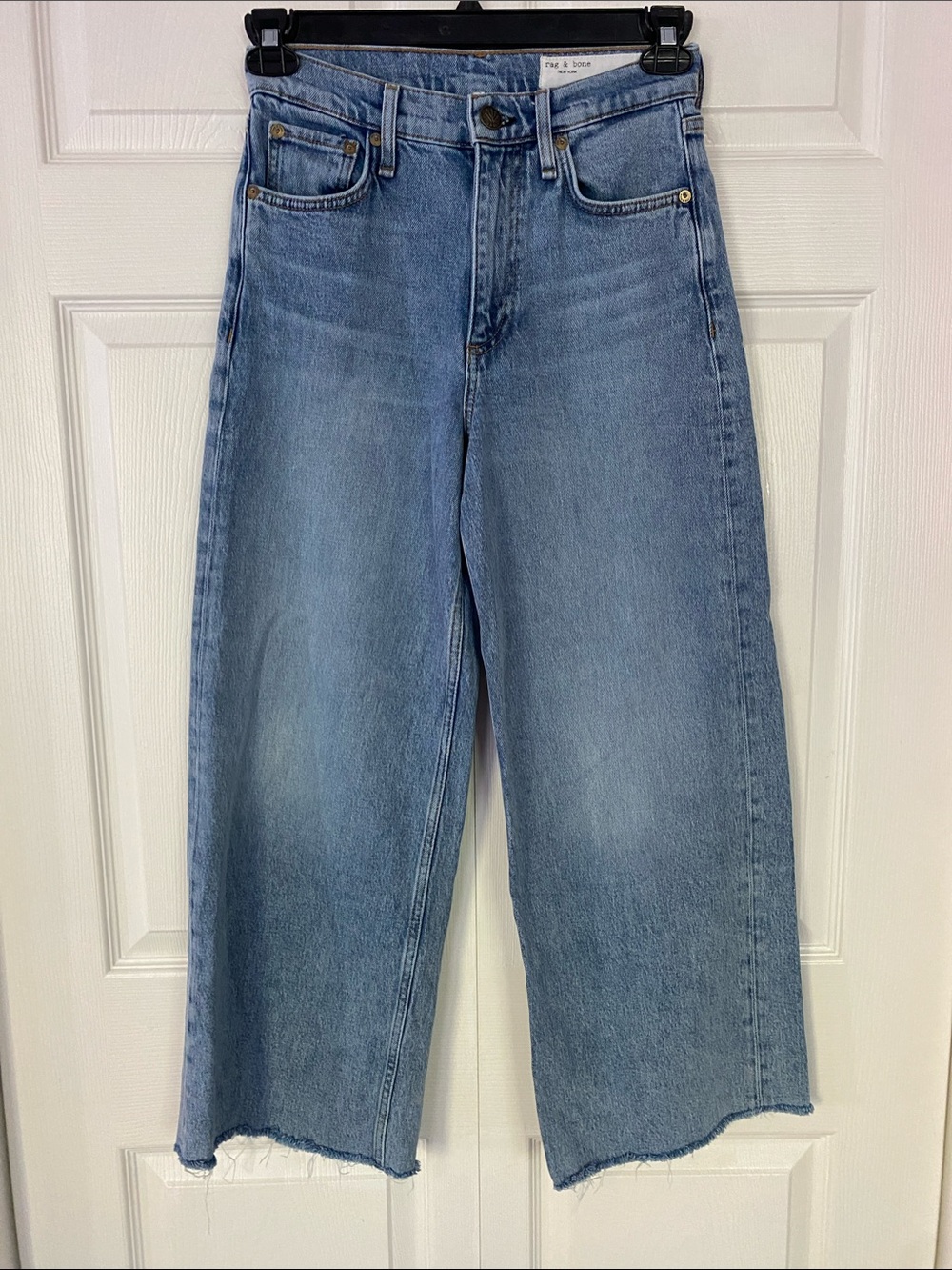 rag & bone Wide Leg Jeans Andi Ankle High Rise Wide Leg Jeans Blue size 26